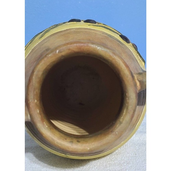 Rear Vintage Earthenware Olive Glazed Jar. Made in The Phillipines. Antique Jars - Picture 5 of 12